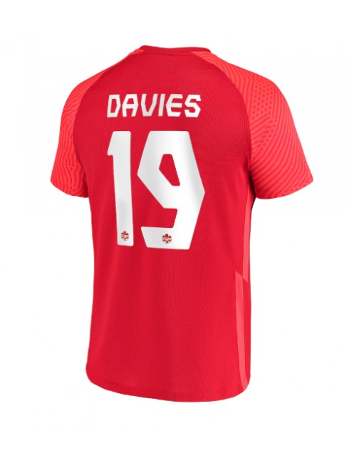 Moški Nogometna dresi replika Kanada Alphonso Davies #19 Domači SP 2022 Kratek rokav